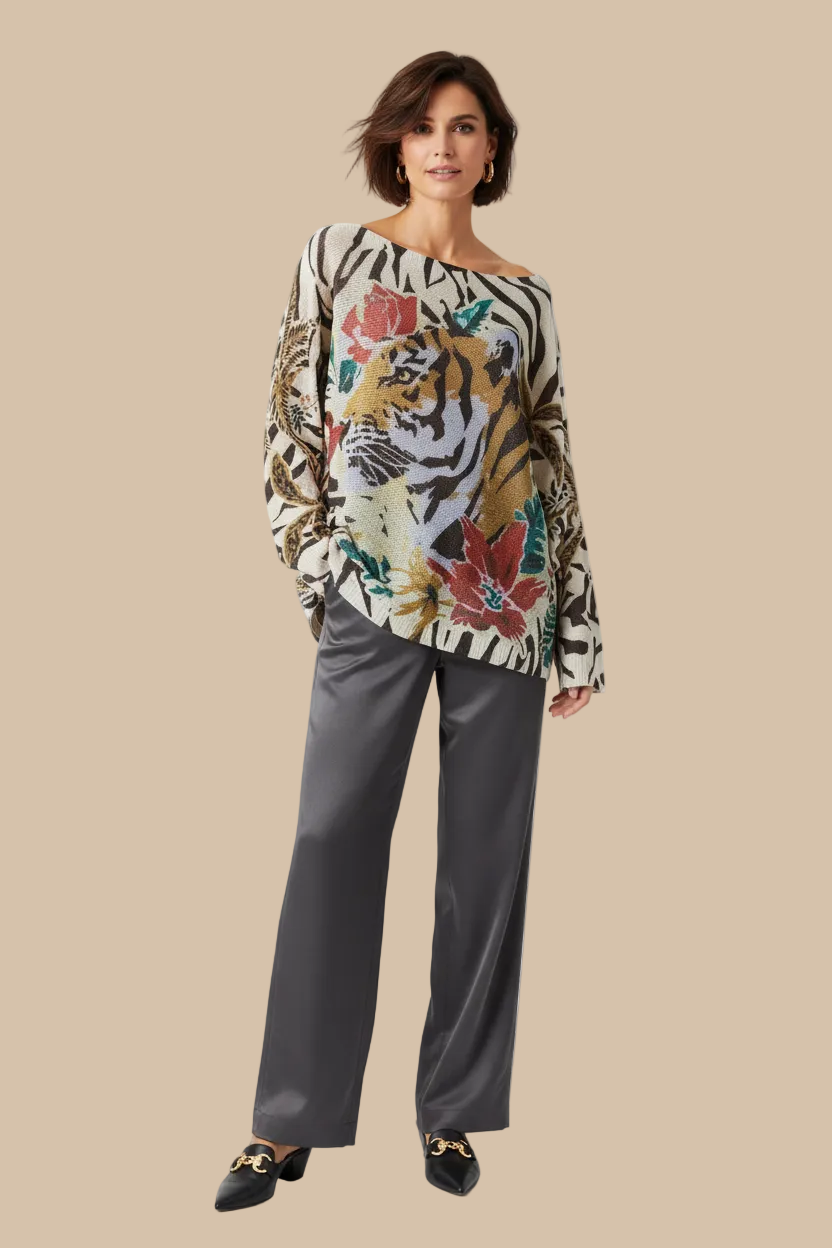 Italian Knit Sweater – Wild Blossom | Soft & Lightweight | RARE SHION