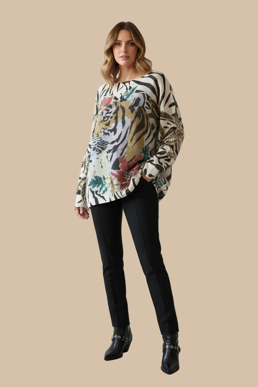 Italian Knit Sweater – Wild Blossom | Soft & Lightweight | RARE SHION