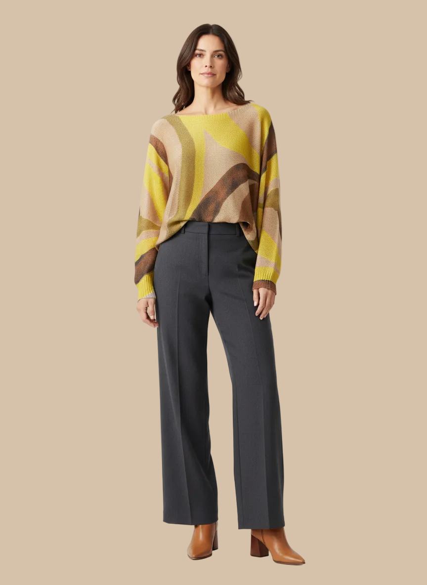 Italian Knit Sweater – Earth Waves | Soft & Lightweight | RARE SHION