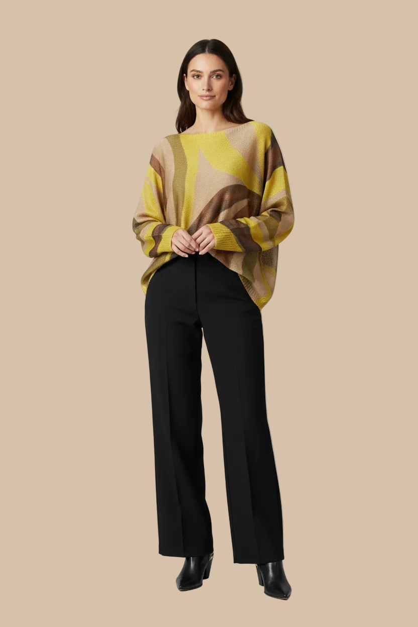 Italian Knit Sweater – Earth Waves | Soft & Lightweight | RARE SHION