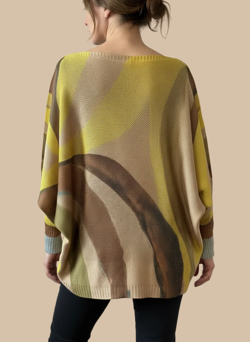 Italian Knit Sweater – Earth Waves | Soft & Lightweight | RARE SHION