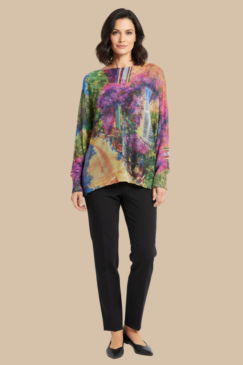 Italian Knit Sweater – Bougainvillea Walk | Soft & Lightweight | RARE SHION