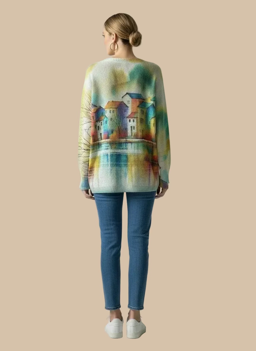 Italian Knit Sweater – Art Village | Soft & Lightweight | RARE SHION