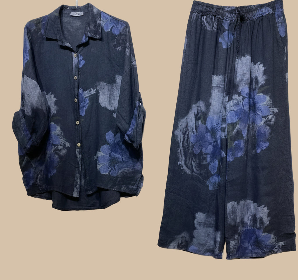 Italian Linen Floral Set for Women – Soft & Lightweight | RARE SHION