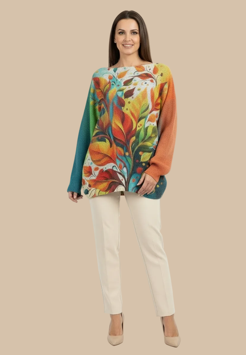 Italian Knit Sweater – Autumn Leaves | Soft & Lightweight | RARE SHION