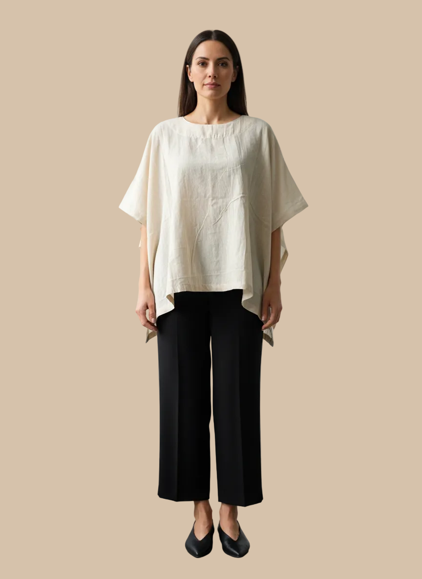 Handwoven Cotton Cape Top for Women – 100% Natural Cotton | RARE SHION