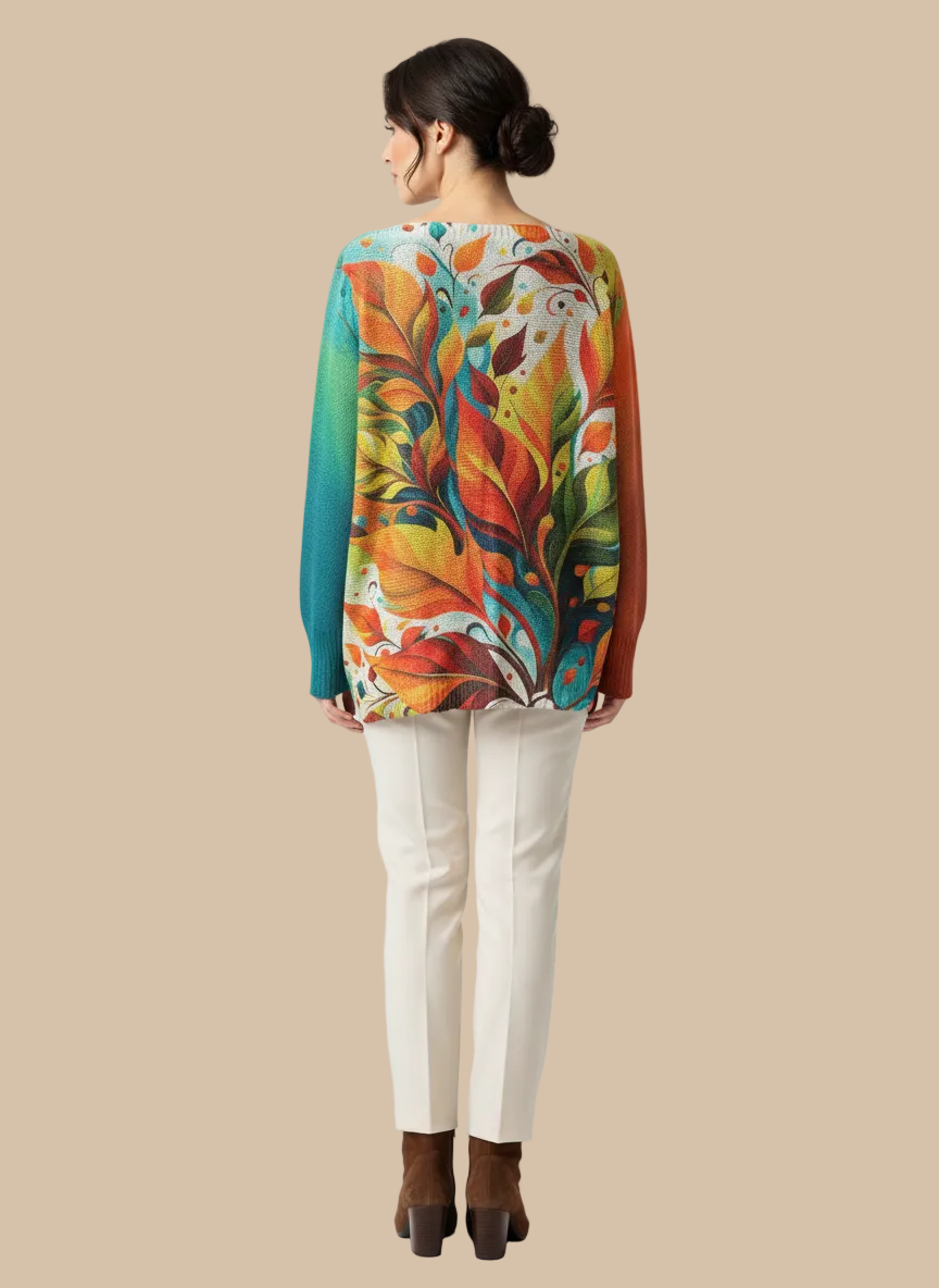 Italian Knit Sweater – Autumn Leaves | Soft & Lightweight | RARE SHION