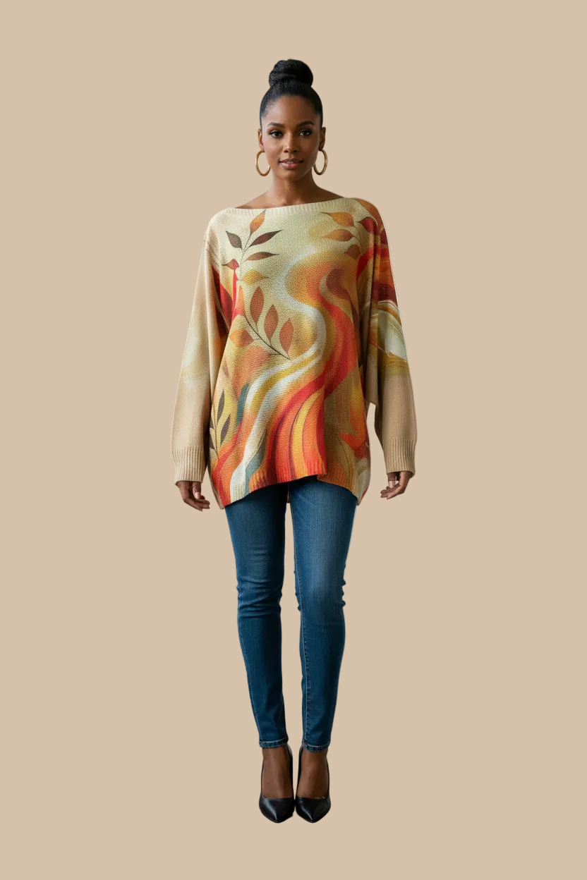 Italian Knit Sweater – Autumn Flow | Soft & Lightweight | RARE SHION