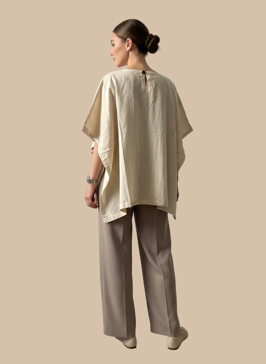 Handwoven Cotton Cape Top for Women – 100% Natural Cotton | RARE SHION