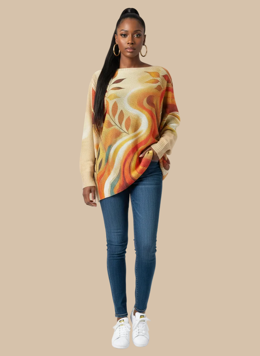 Italian Knit Sweater – Autumn Flow | Soft & Lightweight | RARE SHION