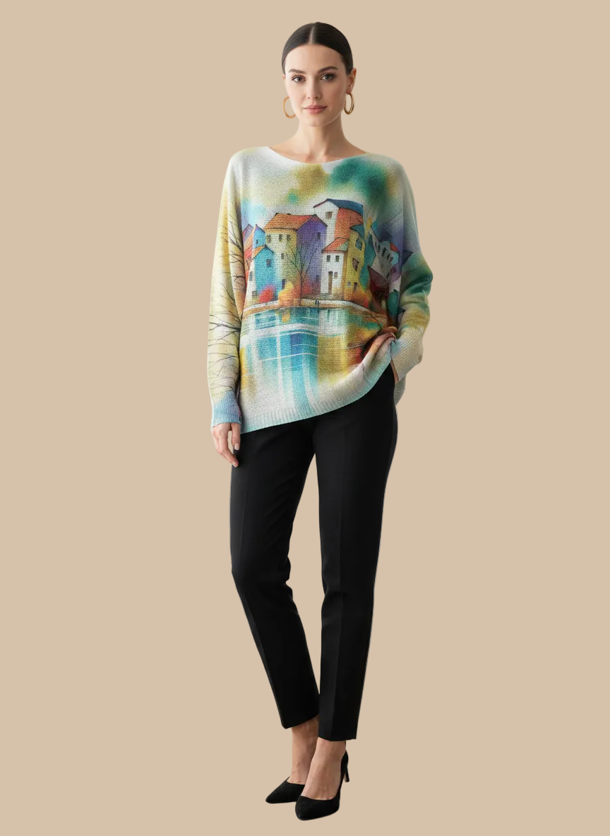 Italian Knit Sweater – Art Village | Soft & Lightweight | RARE SHION