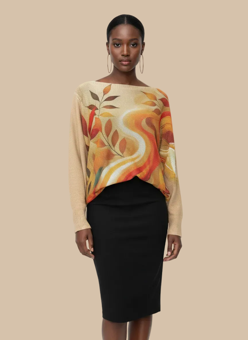 Italian Knit Sweater – Autumn Flow | Soft & Lightweight | RARE SHION